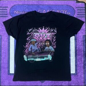 Black and purple Large streetwear rap duo Outkast graphic tshirt